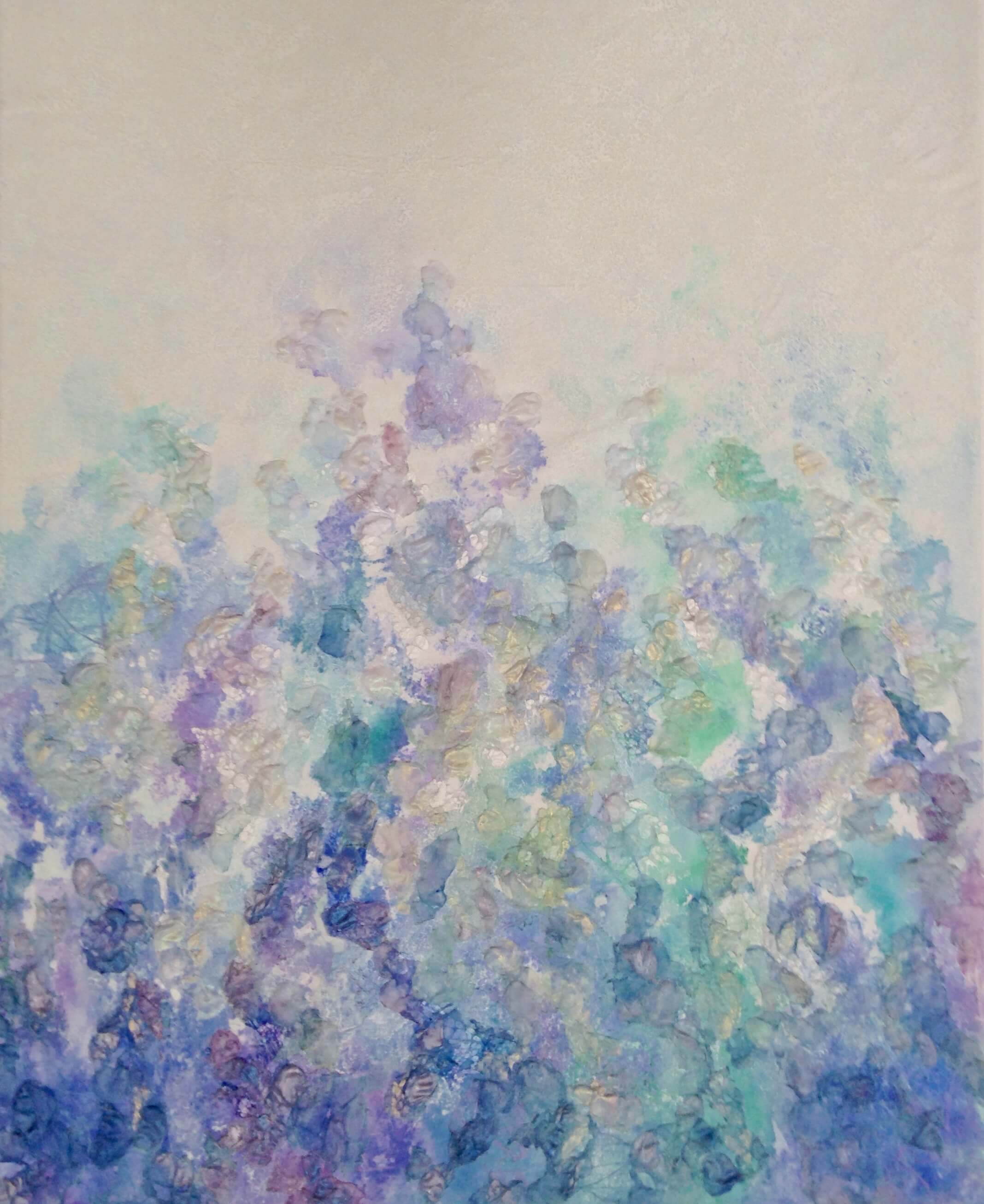 ONZE WIJNSTOK BLOEIT   110 X  80